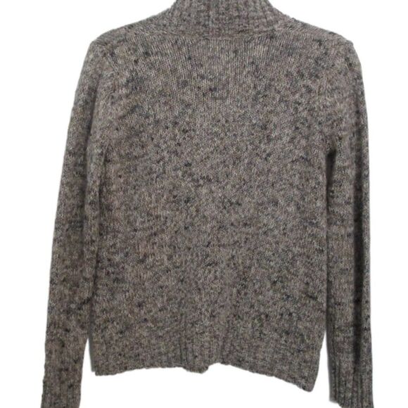 Liz Claiborne Brown Variegated Cotton Blend 1/4 Zip Long Sleeve Sweater Size M - Picture 3 of 12